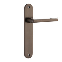 IVER BALTIMORE RETURN DOOR LEVER HANDLE ON OVAL BACKPLATE - CUSTOMISE TO YOUR NEEDS