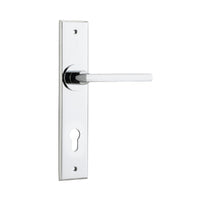 IVER BALTIMORE DOOR LEVER HANDLE ON CHAMFERED BACKPLATE - AVAILABLE IN VARIOUS FINISHES