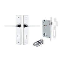 IVER BALTIMORE DOOR LEVER HANDLE ON CHAMFERED BACKPLATE - AVAILABLE IN VARIOUS FINISHES