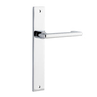 IVER BALTIMORE RETURN DOOR LEVER HANDLE ON RECTANGULAR BACKPLATE - CUSTOMISE TO YOUR NEEDS