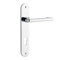 IVER BALTIMORE RETURN DOOR LEVER HANDLE ON OVAL BACKPLATE - CUSTOMISE TO YOUR NEEDS