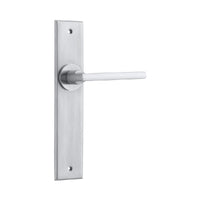 IVER BALTIMORE DOOR LEVER HANDLE ON CHAMFERED BACKPLATE - AVAILABLE IN VARIOUS FINISHES