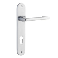 IVER BALTIMORE RETURN DOOR LEVER HANDLE ON OVAL BACKPLATE - CUSTOMISE TO YOUR NEEDS