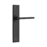 IVER BALTIMORE DOOR LEVER HANDLE ON CHAMFERED BACKPLATE - AVAILABLE IN VARIOUS FINISHES