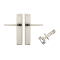 IVER BALTIMORE DOOR LEVER HANDLE ON CHAMFERED BACKPLATE - AVAILABLE IN VARIOUS FINISHES