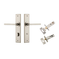 IVER BALTIMORE DOOR LEVER HANDLE ON CHAMFERED BACKPLATE - AVAILABLE IN VARIOUS FINISHES