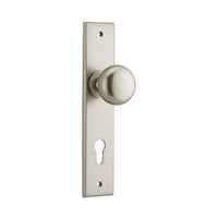 IVER CAMBRIDGE DOOR KNOB ON CHAMFERED BACKPLATE - CUSTOMISE TO YOUR NEEDS