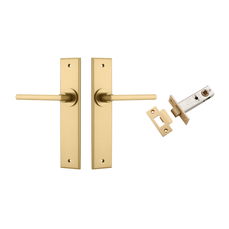 IVER BALTIMORE DOOR LEVER HANDLE ON CHAMFERED BACKPLATE - AVAILABLE IN VARIOUS FINISHES