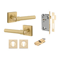 IVER HELSINKI DOOR LEVER HANDLE ON SQUARE ROSE - AVAILABLE IN VARIOUS FINISHES - CUSTOMISE TO YOUR NEEDS