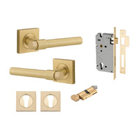 IVER HELSINKI DOOR LEVER HANDLE ON SQUARE ROSE - AVAILABLE IN VARIOUS FINISHES - CUSTOMISE TO YOUR NEEDS