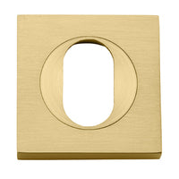 IVER OVAL ESCUTCHEON SQUARE CONCEALED FIX PAIR - AVAILABLE IN VARIOUS FINISHES