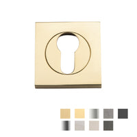 IVER EURO ESCUTCHEON SQUARE CONCEALED FIX PAIR - AVAILABLE IN VARIOUS FINISHES