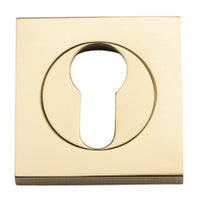 IVER EURO ESCUTCHEON SQUARE CONCEALED FIX PAIR - AVAILABLE IN VARIOUS FINISHES