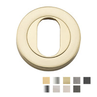 IVER OVAL ESCUTCHEON ROUND - AVAILABLE IN VARIOUS FINISHES