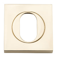 IVER OVAL ESCUTCHEON SQUARE CONCEALED FIX PAIR - AVAILABLE IN VARIOUS FINISHES