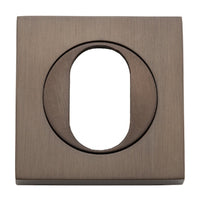 IVER OVAL ESCUTCHEON SQUARE CONCEALED FIX PAIR - AVAILABLE IN VARIOUS FINISHES