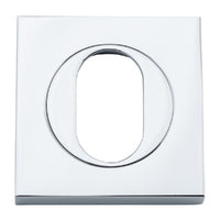 IVER OVAL ESCUTCHEON SQUARE CONCEALED FIX PAIR - AVAILABLE IN VARIOUS FINISHES