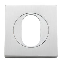 IVER OVAL ESCUTCHEON SQUARE CONCEALED FIX PAIR - AVAILABLE IN VARIOUS FINISHES