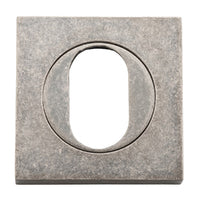 IVER OVAL ESCUTCHEON SQUARE CONCEALED FIX PAIR - AVAILABLE IN VARIOUS FINISHES