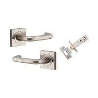 IVER OSLO SQUARE LEVER DOOR HANDLE ON ROSE - CUSTOMISE TO YOUR NEEDS