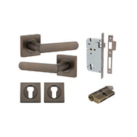 IVER OSAKA DOOR LEVER HANDLE ON SQUARE ROSE - CUSTOMISE TO YOUR NEEDS