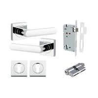 IVER OSAKA DOOR LEVER HANDLE ON SQUARE ROSE - CUSTOMISE TO YOUR NEEDS