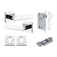 IVER OSAKA DOOR LEVER HANDLE ON SQUARE ROSE - CUSTOMISE TO YOUR NEEDS