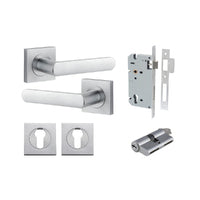 IVER OSAKA DOOR LEVER HANDLE ON SQUARE ROSE - CUSTOMISE TO YOUR NEEDS