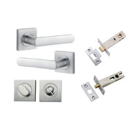 IVER OSAKA DOOR LEVER HANDLE ON SQUARE ROSE - CUSTOMISE TO YOUR NEEDS