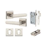 IVER OSAKA DOOR LEVER HANDLE ON SQUARE ROSE - CUSTOMISE TO YOUR NEEDS