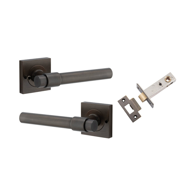 IVER HELSINKI DOOR LEVER HANDLE ON SQUARE ROSE - AVAILABLE IN VARIOUS FINISHES - CUSTOMISE TO YOUR NEEDS