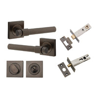 IVER HELSINKI DOOR LEVER HANDLE ON SQUARE ROSE - AVAILABLE IN VARIOUS FINISHES - CUSTOMISE TO YOUR NEEDS