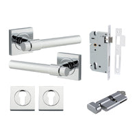 IVER HELSINKI DOOR LEVER HANDLE ON SQUARE ROSE - AVAILABLE IN VARIOUS FINISHES - CUSTOMISE TO YOUR NEEDS