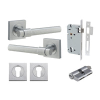 IVER HELSINKI DOOR LEVER HANDLE ON SQUARE ROSE - AVAILABLE IN VARIOUS FINISHES - CUSTOMISE TO YOUR NEEDS