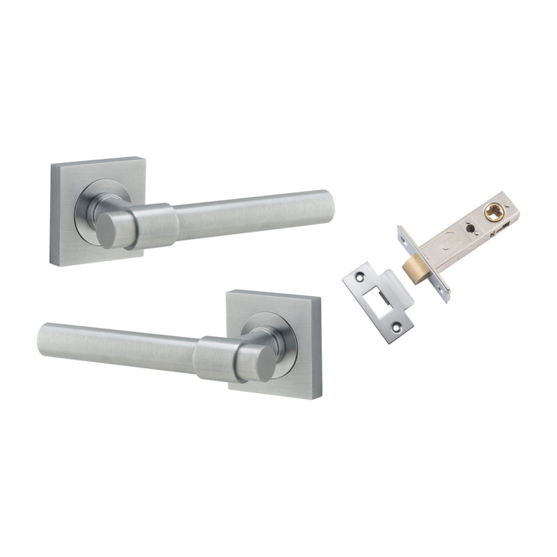 IVER HELSINKI DOOR LEVER HANDLE ON SQUARE ROSE - AVAILABLE IN VARIOUS FINISHES - CUSTOMISE TO YOUR NEEDS