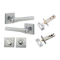 IVER HELSINKI DOOR LEVER HANDLE ON SQUARE ROSE - AVAILABLE IN VARIOUS FINISHES - CUSTOMISE TO YOUR NEEDS