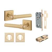 IVER HELSINKI DOOR LEVER HANDLE ON SQUARE ROSE - AVAILABLE IN VARIOUS FINISHES - CUSTOMISE TO YOUR NEEDS