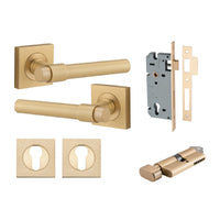 IVER HELSINKI DOOR LEVER HANDLE ON SQUARE ROSE - AVAILABLE IN VARIOUS FINISHES - CUSTOMISE TO YOUR NEEDS