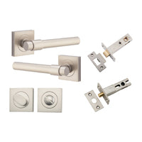 IVER HELSINKI DOOR LEVER HANDLE ON SQUARE ROSE - AVAILABLE IN VARIOUS FINISHES - CUSTOMISE TO YOUR NEEDS