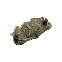 Tradco Cabinet Pull Handle Sheet Brass Nouveau