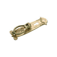 Tradco Cabinet Pull Handle Sheet Brass Pedestal Nouveau Keyhole