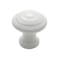 Tradco Cupboard Knob White Porcelain Domed