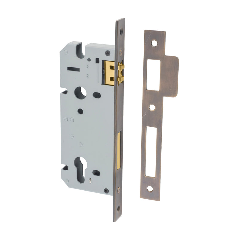 IVER EURO ROLLER MORTICE LOCK - AVAILABLE IN VARIOUS FINISHES AND SIZES