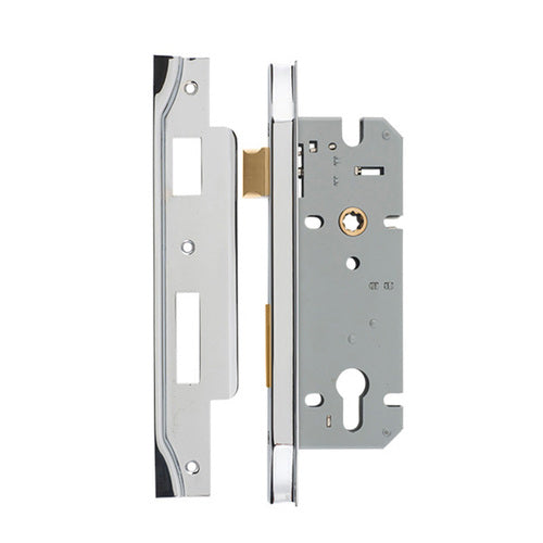 IVER 85MM REBATED EURO MORTICE LOCK - AVAILABLE IN VARIOUS FINISHES AND SIZES