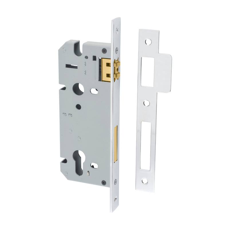 IVER EURO ROLLER MORTICE LOCK - AVAILABLE IN VARIOUS FINISHES AND SIZES