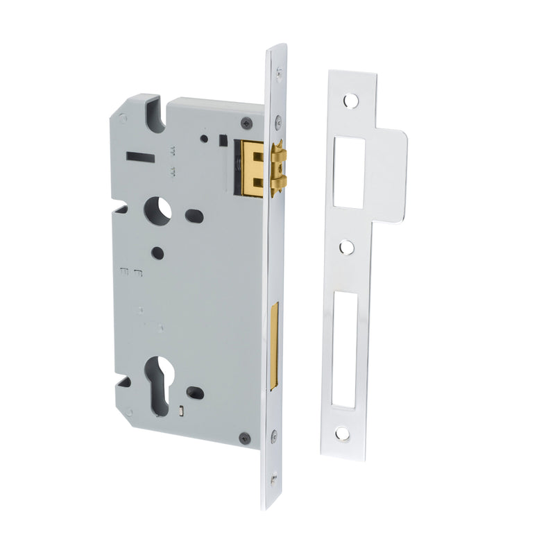 IVER EURO ROLLER MORTICE LOCK - AVAILABLE IN VARIOUS FINISHES AND SIZES