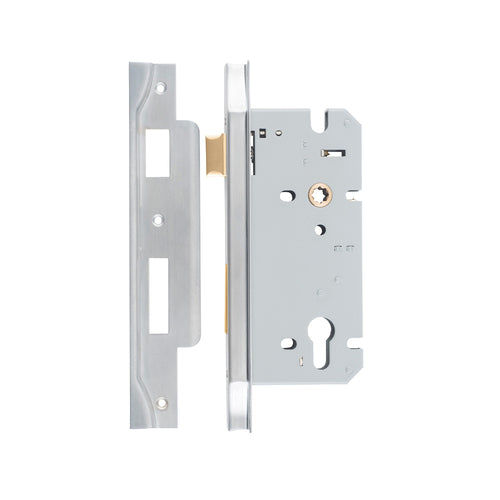 IVER 85MM REBATED EURO MORTICE LOCK - AVAILABLE IN VARIOUS FINISHES AND SIZES