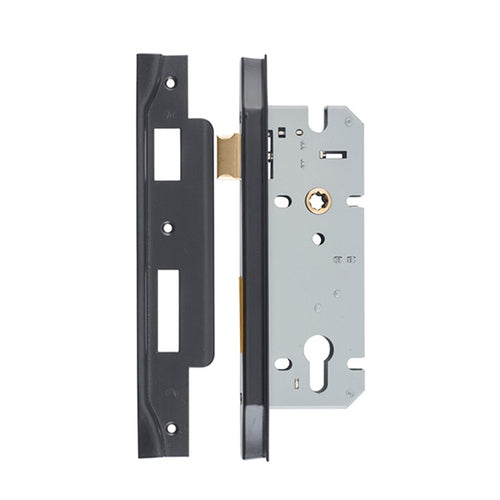 IVER 85MM REBATED EURO MORTICE LOCK - AVAILABLE IN VARIOUS FINISHES AND SIZES