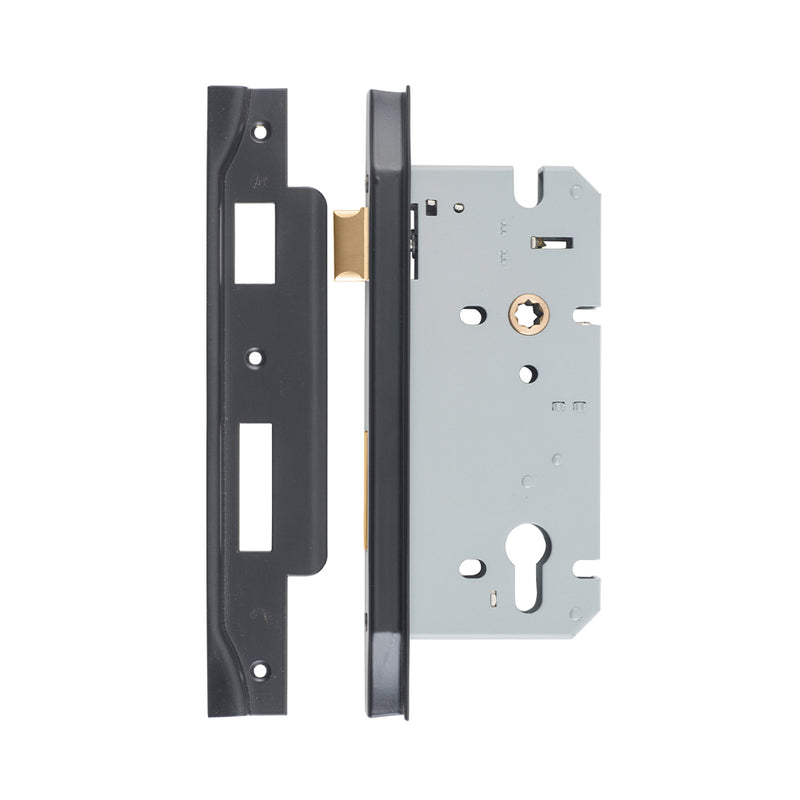 IVER 85MM REBATED EURO MORTICE LOCK - AVAILABLE IN VARIOUS FINISHES AND SIZES