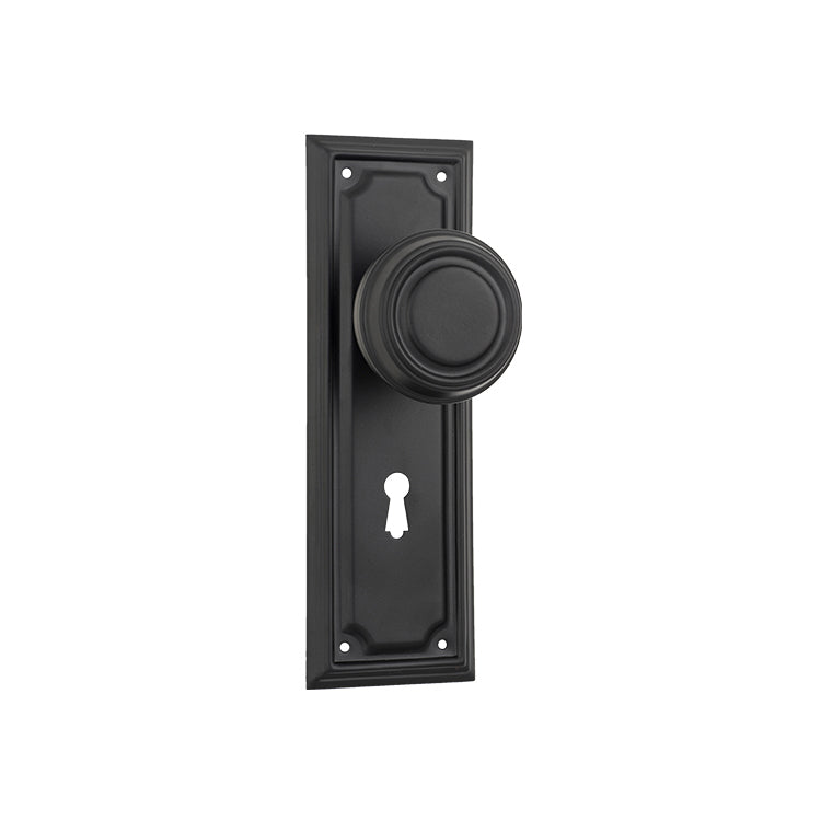 Tradco Edwardian Door Knob on Rectangular Backplate - Customise to your needs